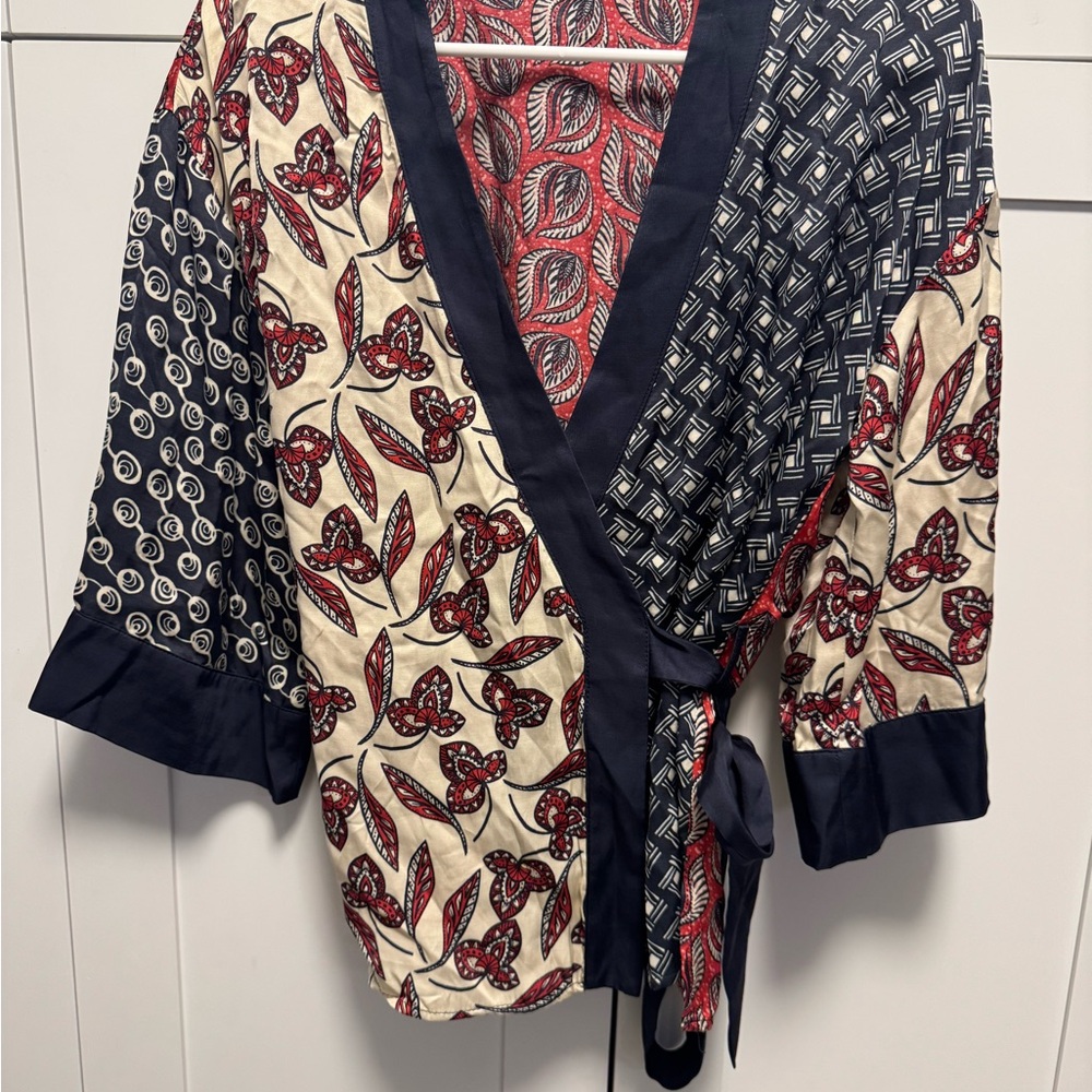 Meadow Rue Anthropologie Patchwork Kimono Wrap Women’s   Size Small Beautiful